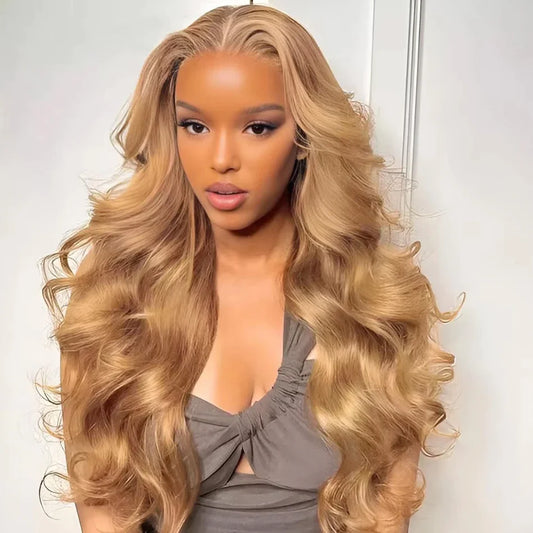 Honey Blonde Body Wave HD Lace Human Hair Wig